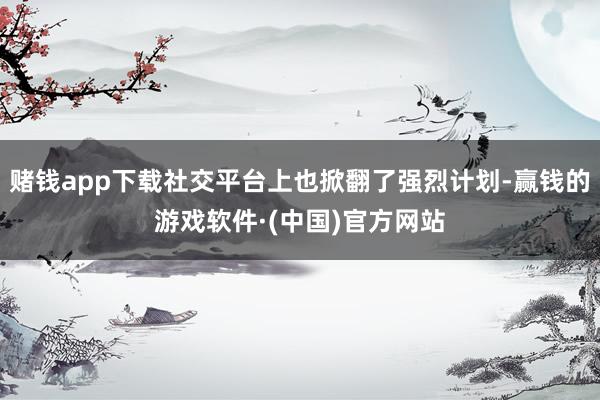 赌钱app下载社交平台上也掀翻了强烈计划-赢钱的游戏软件·(中国)官方网站