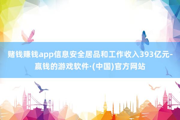赌钱赚钱app信息安全居品和工作收入393亿元-赢钱的游戏软件·(中国)官方网站